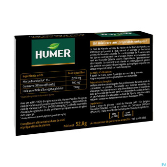 Humer pastilles gorge miel manuka actif    past 16