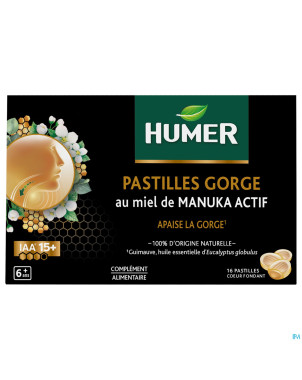 Humer pastilles gorge miel manuka actif    past 16