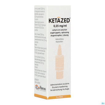 Ketazed 0,25mg/ml collyre sol fl 1 x 10ml