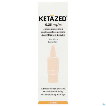 Ketazed 0,25mg/ml collyre sol fl 1 x 10ml