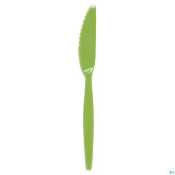 Couverts matiere synthetique couteau vert