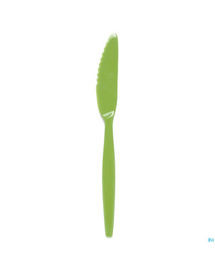 Couverts matiere synthetique couteau vert