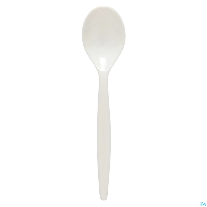 Couverts matiere synthetique cuillere blanche