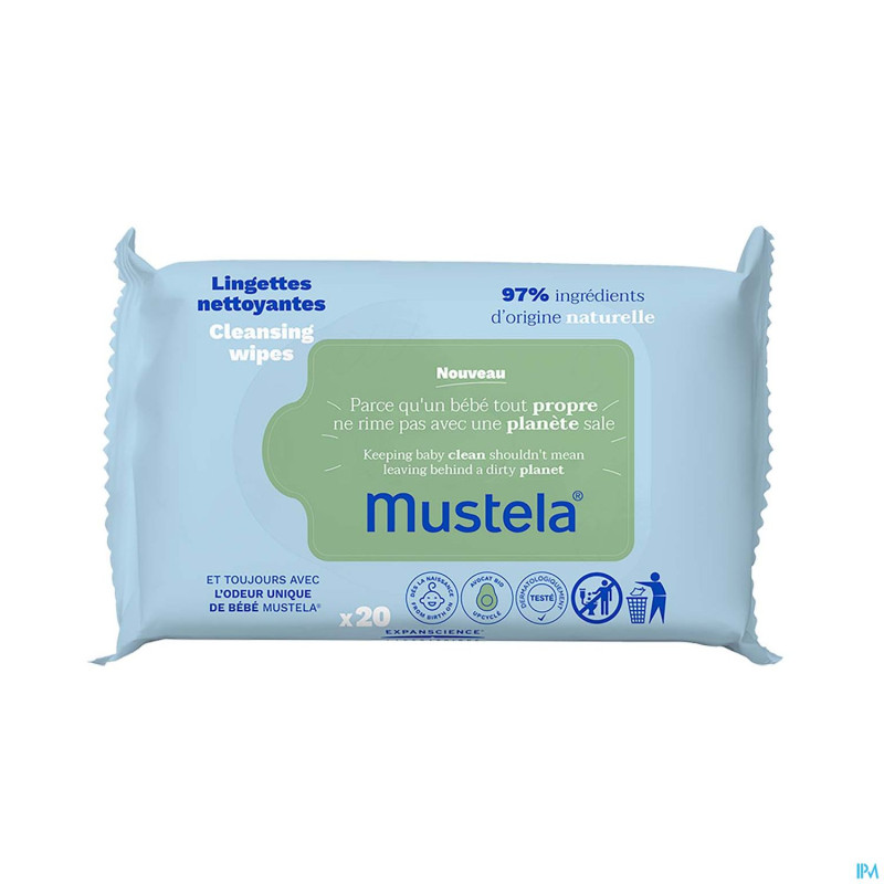 Mustela ch lingettes nettoyantes 20