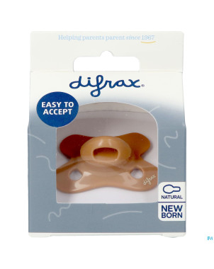 Difrax sucette natural newborn uni caramel
