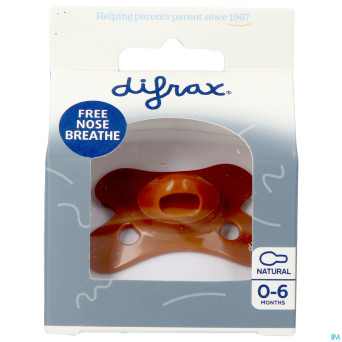 Difrax sucette natural 0-6m uni cinnamon