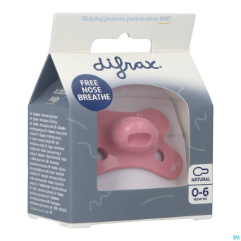 Difrax sucette natural 0-6m uni raspberry