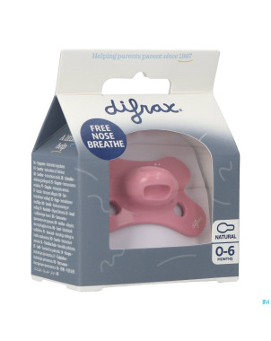 Difrax sucette natural 0-6m uni raspberry