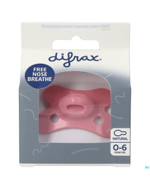 Difrax sucette natural 0-6m uni raspberry