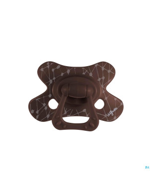 Difrax sucette natural 6m+chocolate grid