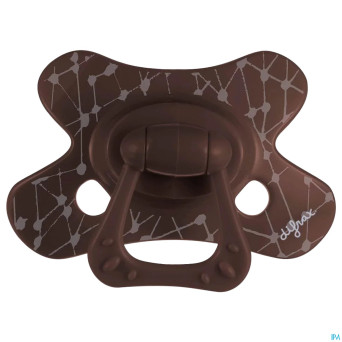 Difrax sucette natural 6m+chocolate grid