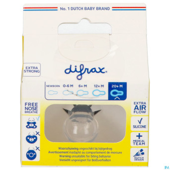 Difrax sucette natural 20m+ stone stains