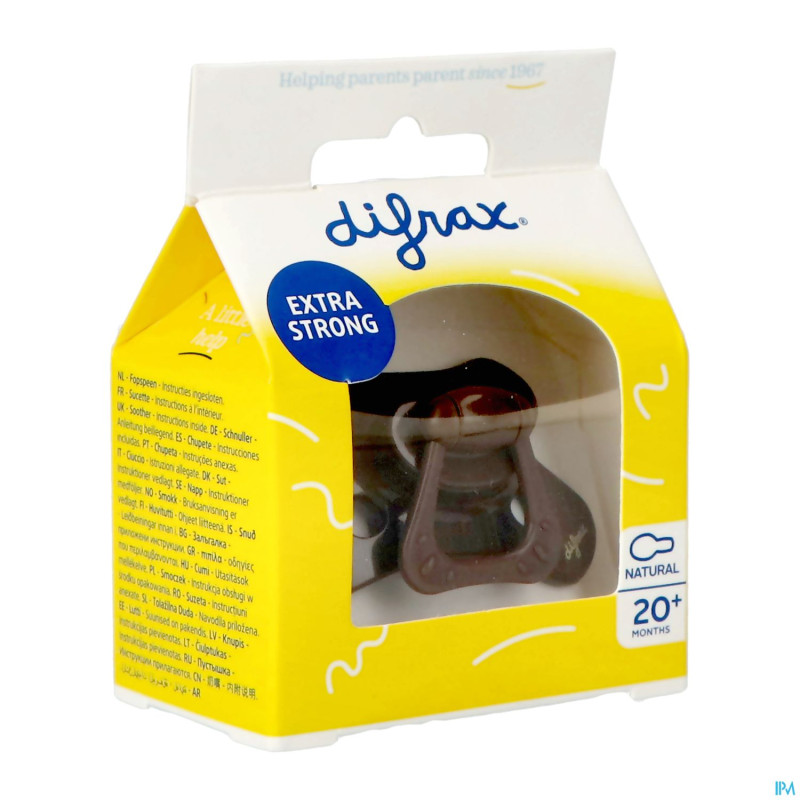 Difrax sucette natural 20m+ chocolate lines