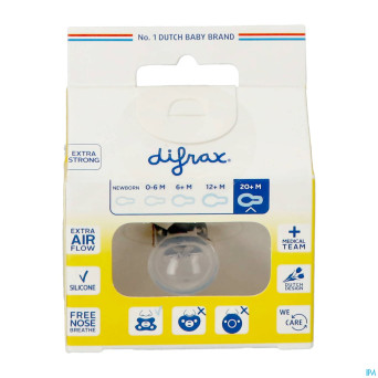 Difrax sucette natural 20m+ chocolate lines