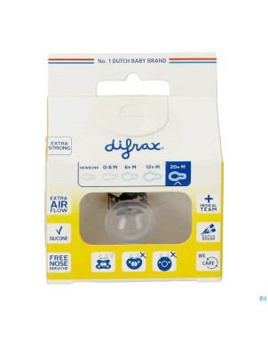 Difrax sucette natural 20m+ chocolate lines