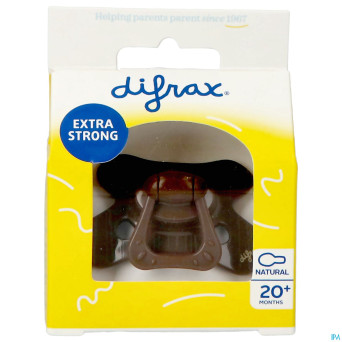 Difrax sucette natural 20m+ chocolate lines