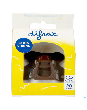 Difrax sucette natural 20m+ chocolate lines