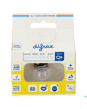 Difrax sucette natural 20m+ chocolate lines