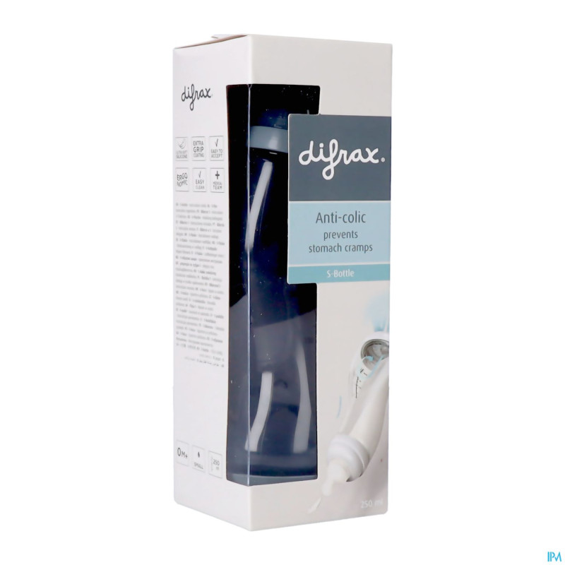 Difrax biberon-s natural tendance assorti 250ml