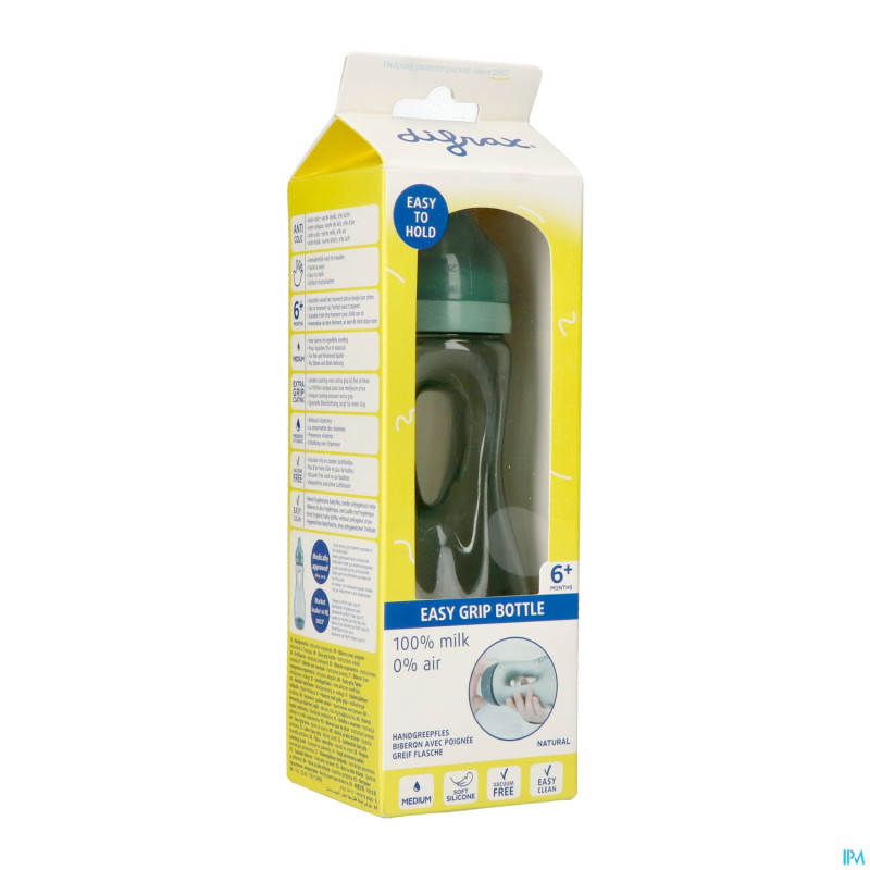 Difrax biberon poignee sage 240ml