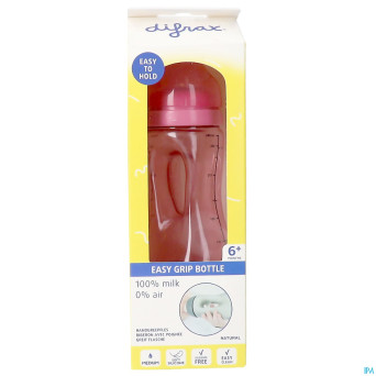 Difrax biberon poignee raspberry 240ml
