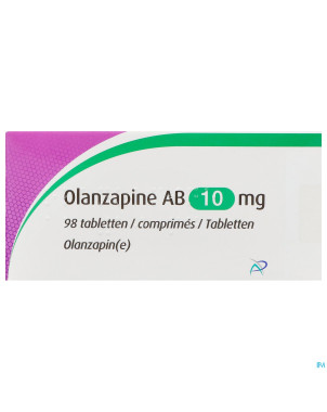 Olanzapine ab 10,0mg comp 98