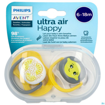 Philips avent sucette +6m air lemon  2