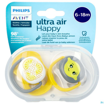 Philips avent sucette +6m air lemon  2