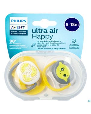 Philips avent sucette +6m air lemon  2