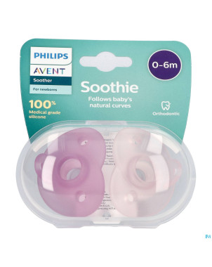 Philips avent sucette +0m soothie girl  2