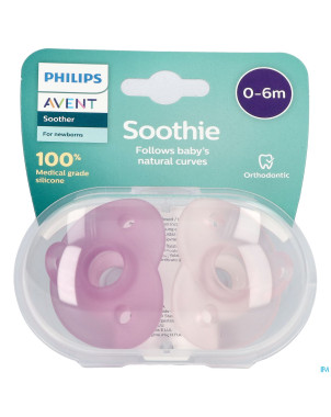 Philips avent sucette +0m soothie girl  2