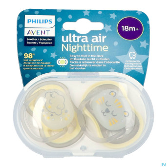 Philips avent sucette +18m air night neutral  2