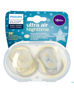 Philips avent sucette +18m air night neutral  2