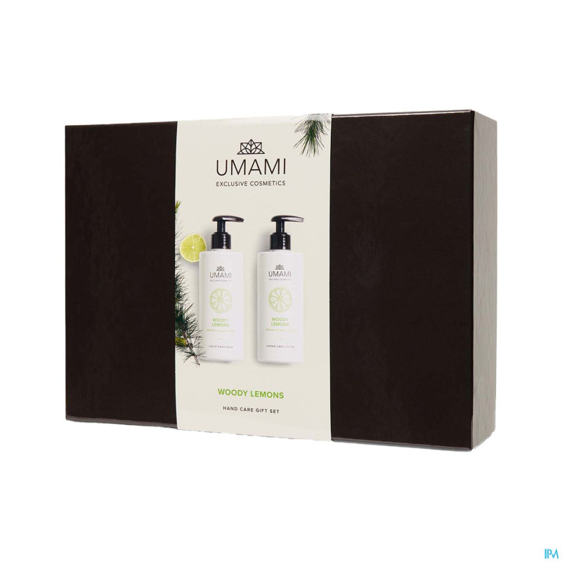 Umami woody lemons giftset hand 300ml