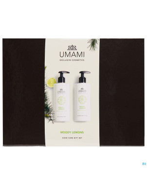 Umami woody lemons giftset hand 300ml