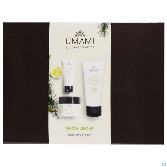 Umami woody lemons giftset body 200ml