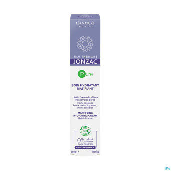 Jonzac soin hydratant matifiant bio    tube 50ml