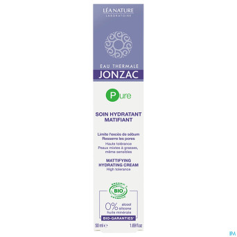 Jonzac soin hydratant matifiant bio    tube 50ml