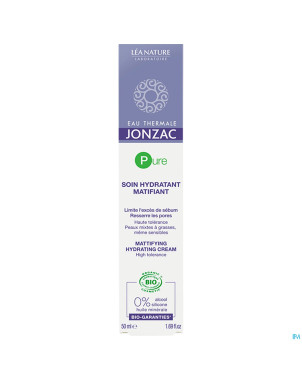 Jonzac soin hydratant matifiant bio    tube 50ml