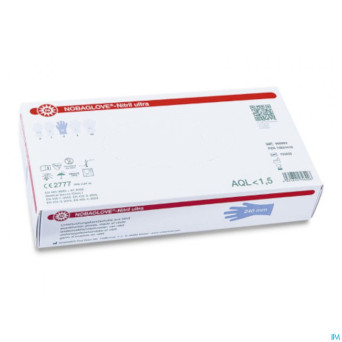 Noba gants nitril ultra s/latex xl bleu 100