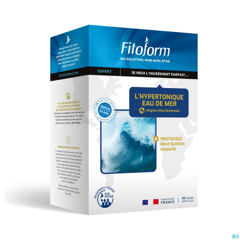 Hypertonique eau mer amp 30 fitoform