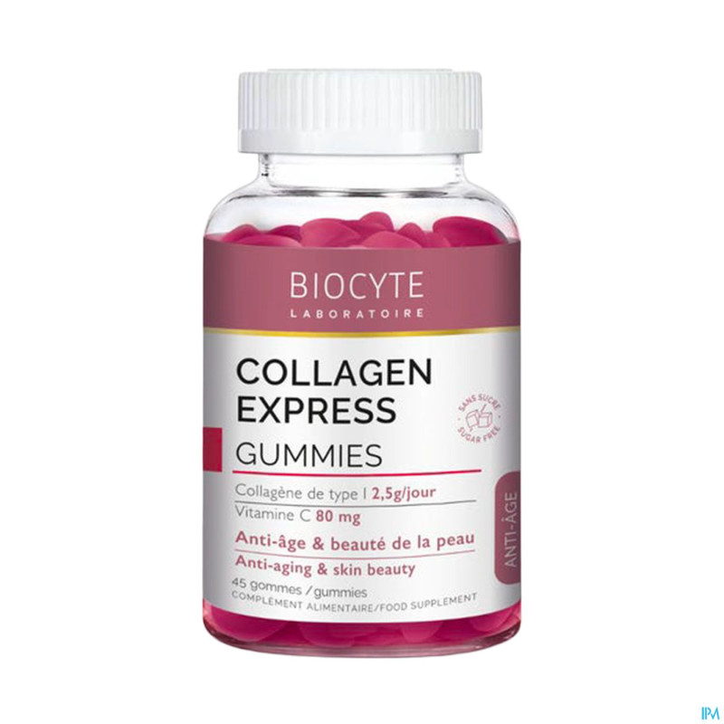 Biocyte collagen express gummies pilulier 45 gom.