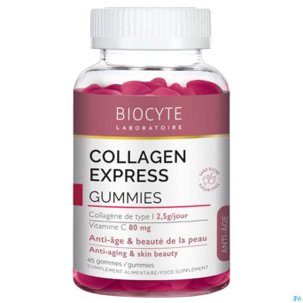 Biocyte collagen express gummies pilulier 45 gom.