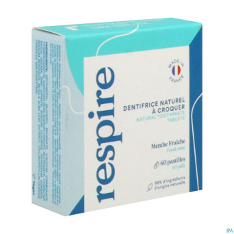 Respire dentifrice solide pastilles   60 avec etui