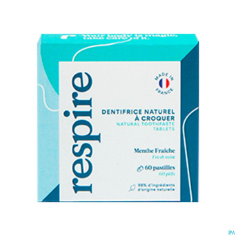 Respire dentifrice solide pastilles   60 avec etui