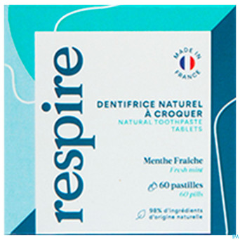 Respire dentifrice solide pastilles   60 avec etui