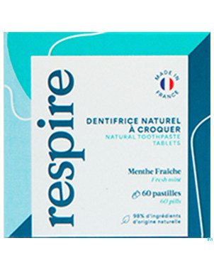 Respire dentifrice solide pastilles   60 avec etui