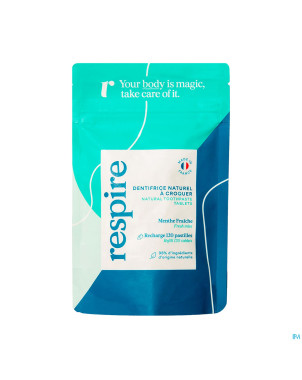 Respire dentifrice solide pastilles 120 recharge