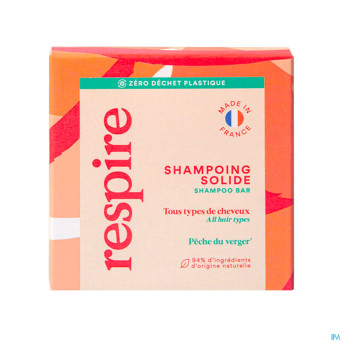 Respire shampoing solide peche du verger    75g