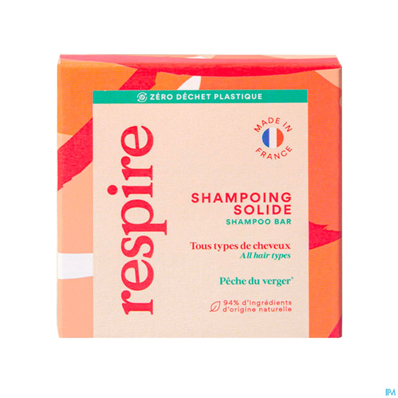 Respire shampoing solide peche du verger    75g